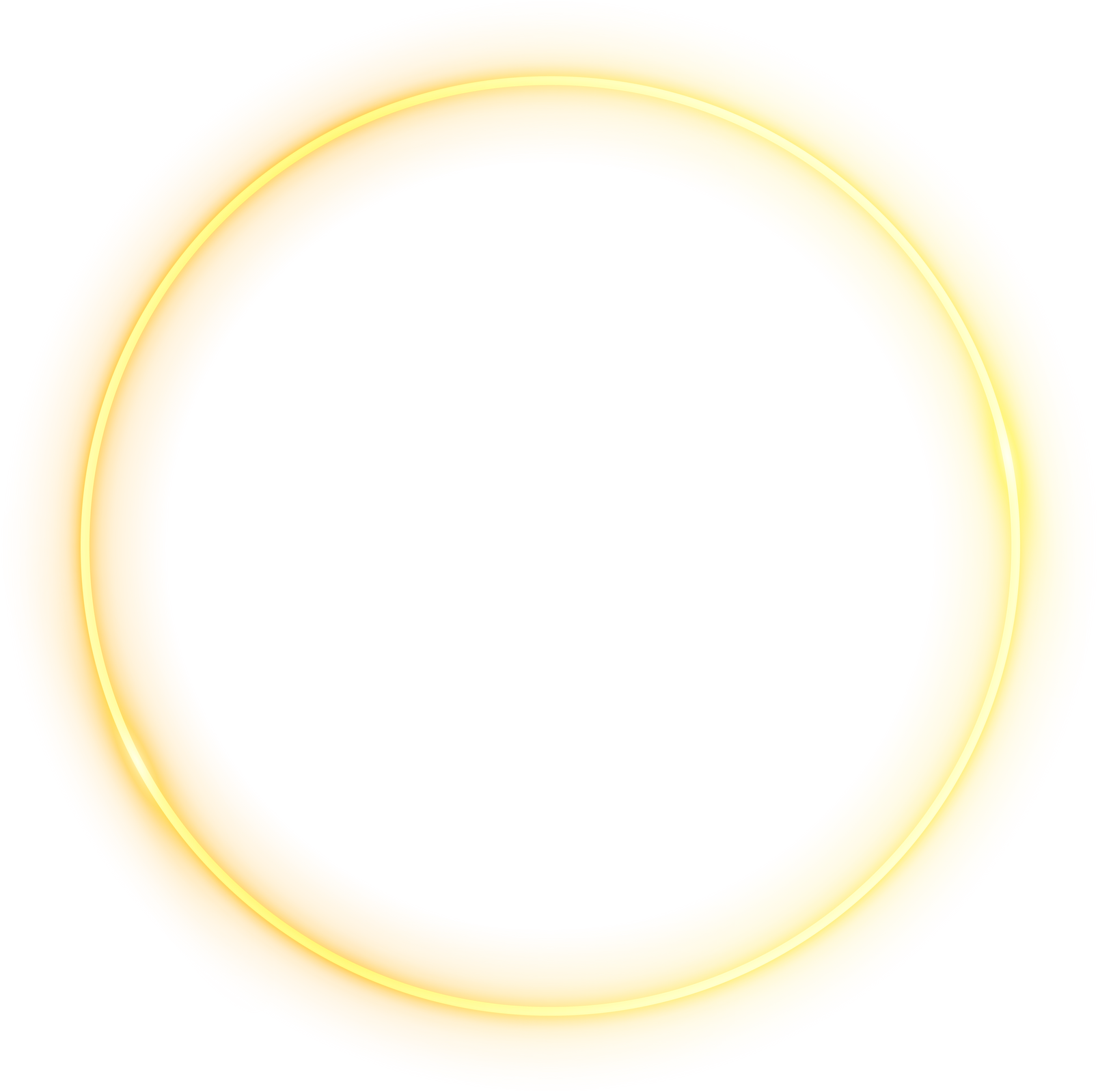 Gold circle neon light