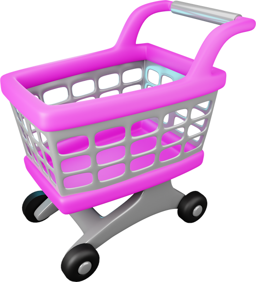 shopping cart 3d icon illustration